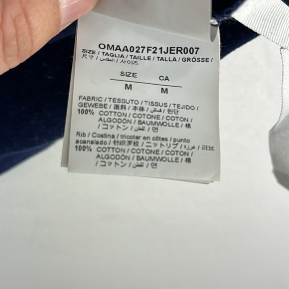 OFF-WHITE Rubber Arrows T-Shirt- Blue- Size M- Pre-Owned - Picture 7 of 8